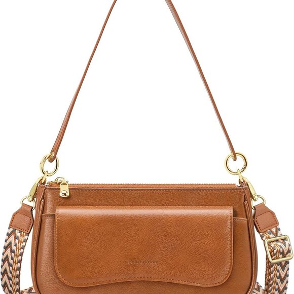 Shoulder Bag for Women Trendy Small Vegan Leather Crossbody Purses Handbags - Picture 1 of 6
